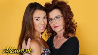 Beautiful Granny Mayna May Seduces Hot Babe Tiffany Doll