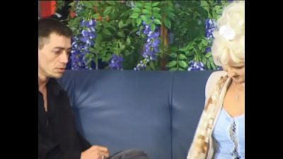 Blonde granny fucking and sucking dick