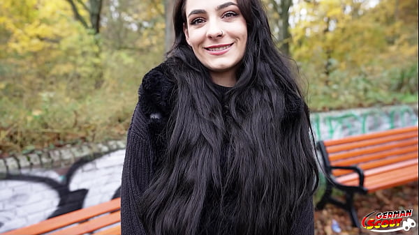 GERMAN SCOUT – Pink Bush saggy Tits Girl Alexa Throat Pick Up for Casting Fuck