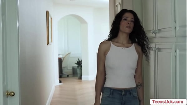 Lesbian babe licks and scissor fucks her roommate