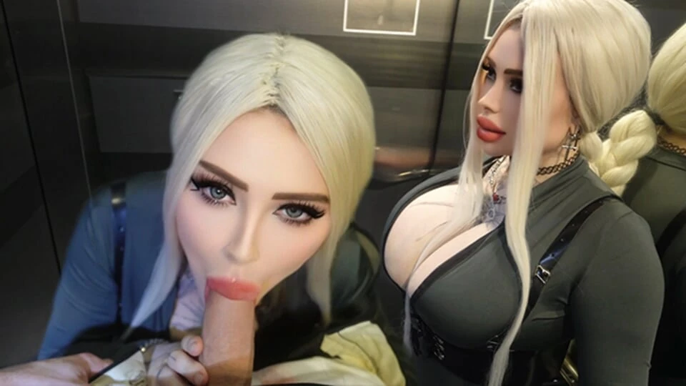 A hot stranger fucked me in a public elevator, and then in the entrance