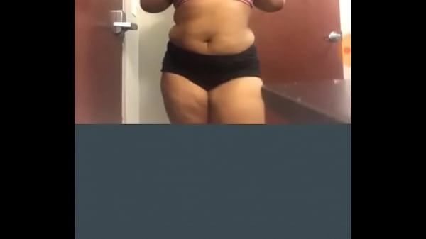 Black BBW shows ass and tits
