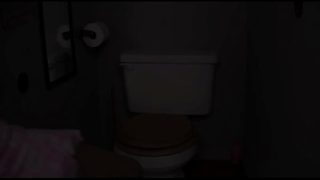 Check out the face on the lovely brunette Adriana Kelly, as she’s sitting on the toilet at…