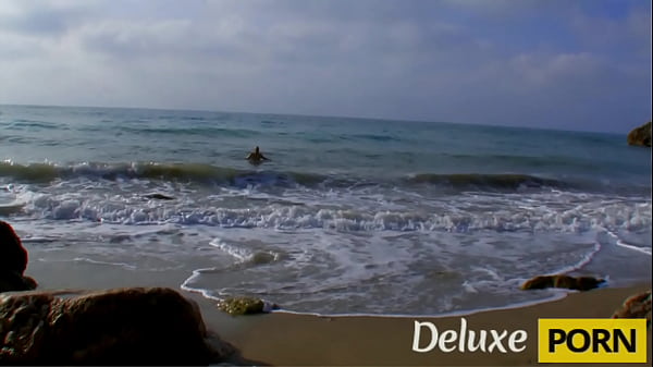 Fucking with the blonde girlfriend by the sea in the cliffs