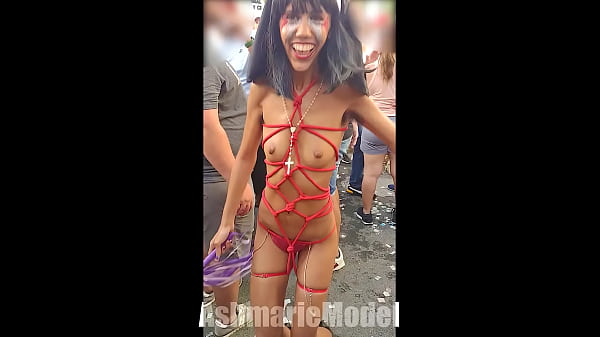 Hairy Babe Dancing Nip Slip Upskirt Public