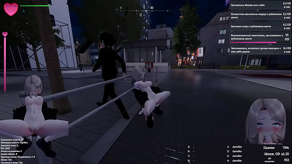 She took a sex dildo into the fitting room to masturbate in front of a strange old man. Hentai Game