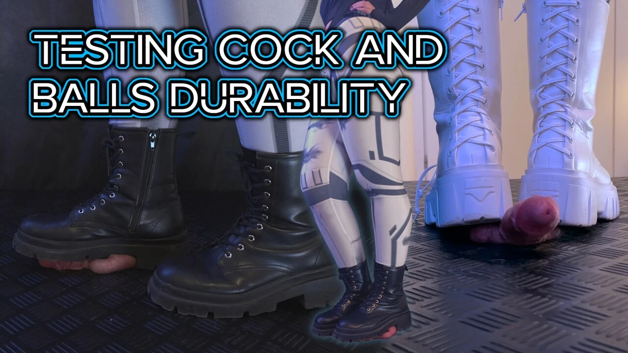 Testing Your Cock and Balls Durability with Two Pairs of Combat Boots – Cock Balls Crush Trample, Shoejob, Bootjob, CBT