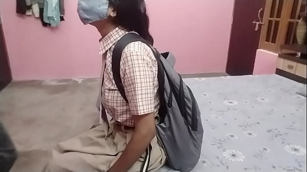 The cute sexy school girl blowjob and hardcore Doggy Style Sex with big cock