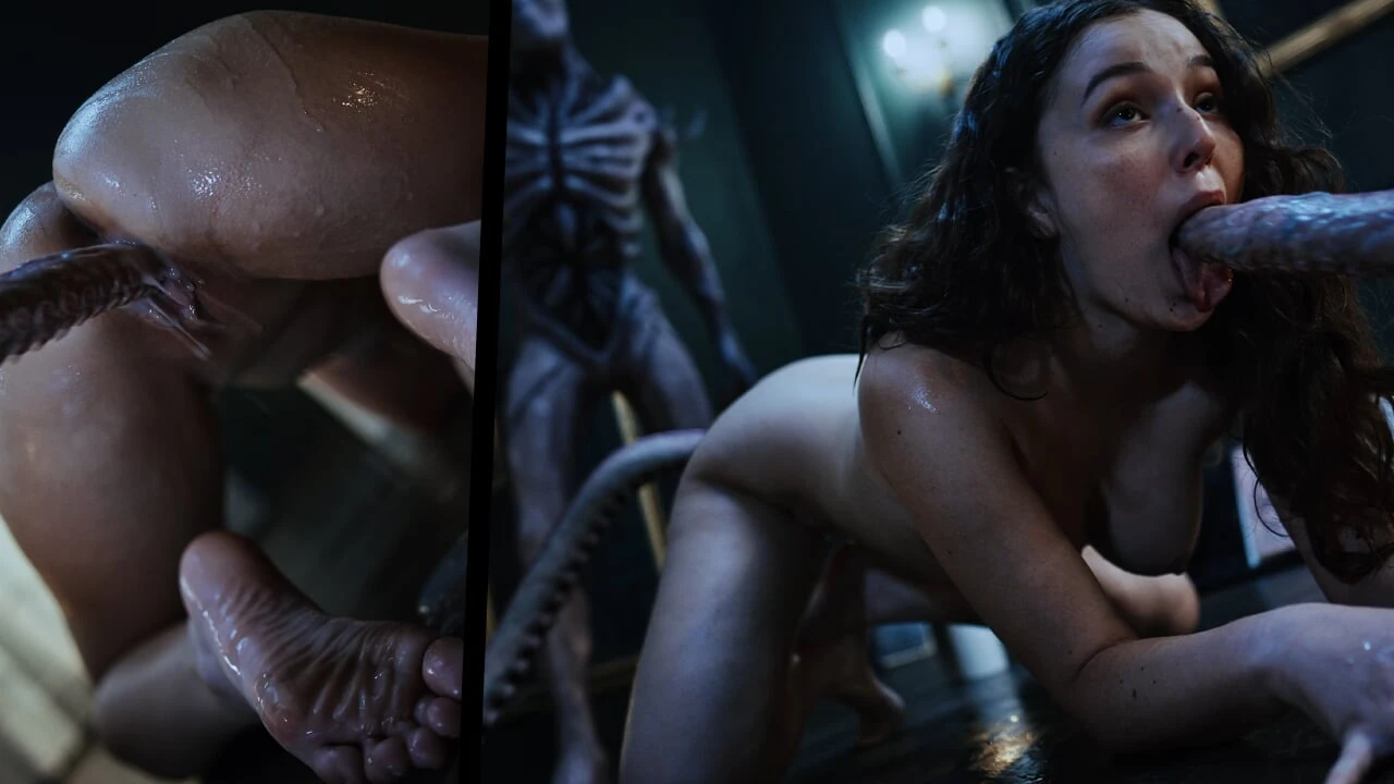 3D Anime Horror – Nerdy Girl Leana Lovings Summons Sex Demon And Gets Monster Fucked Unbirth