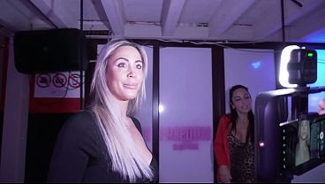 Behind the scenes, Hot blonde and Brunette get fucked at the Swinger Club. Full video on my Red Page.