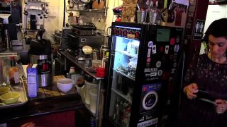 Blonde with big boobs, Alexis May, gets it on with her Asian houseboy, sucking his cock…