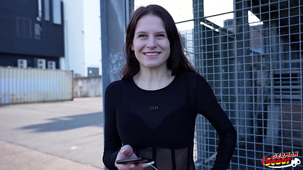 GERMAN SCOUT – Small Redhead Teen Peach Delina Pick Up for First Casting Fuck