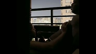 Good blowjob on the balcony with my best friend’s boyfriend’s cock -amateur couple- nysdel