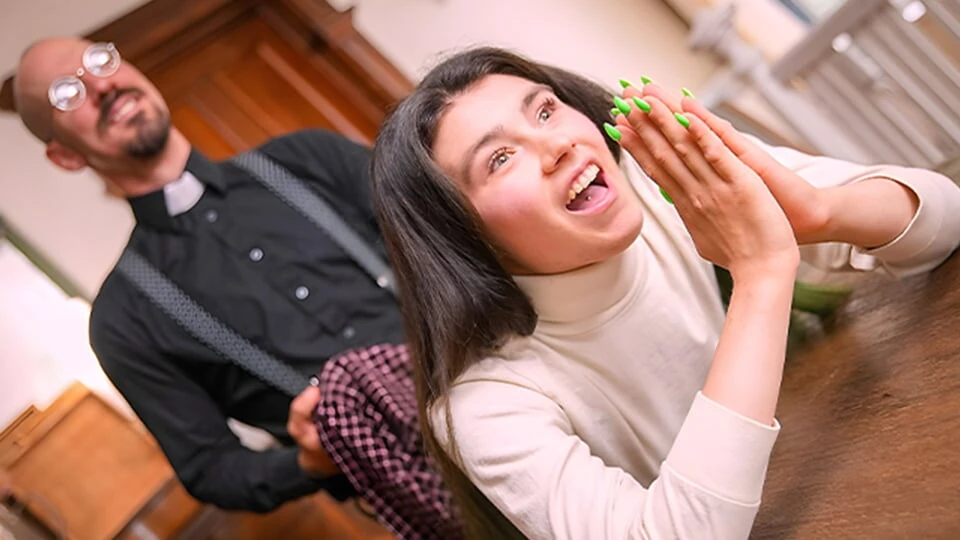 I’m still a virgin, Father, but not up my ass! Tony The D & Ella June for DamnTight