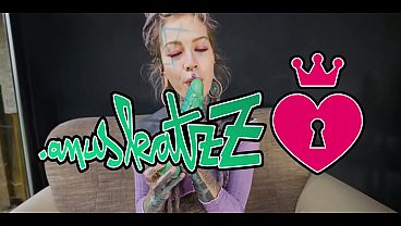 Inked Hippie’s Solo Dildo Asshole Play