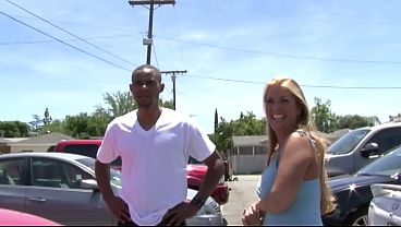 MILF with a big booty gets picked up to try some big black cock