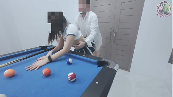 Thai Girl Climbed the Pool Table… and Got F*cked Hard! เสียงไทย