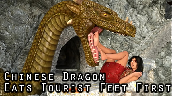 Vore Chinese Dragon Eats Tourist Feet First