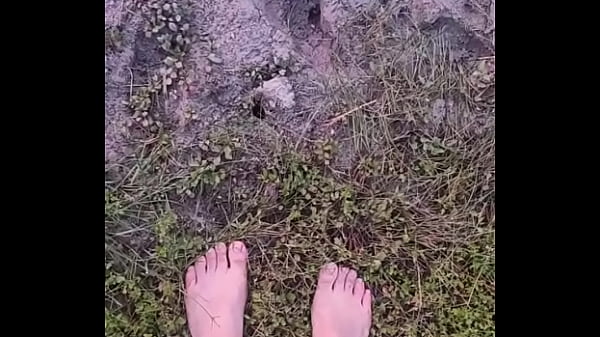 Barefeet grounding sensation in mud #barefeet #sensory #fun