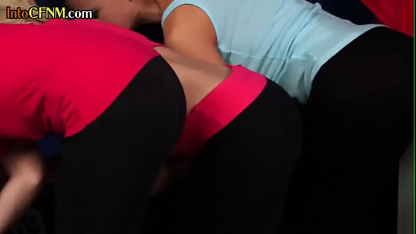 CFNM locker room HJ by femdom ladies for lucky dude