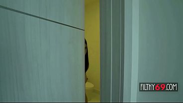 Hot brunette stepdaughter gets caught masturbating with dildo – Eliana Rose