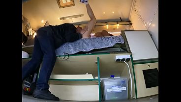 My sexy hostess did a very good job by cleaning my food truck so as a reward I licked, fingered and fucked her juicy pussy