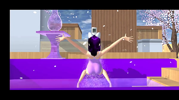 Point of view: cartoon fox girl dances on your lap (Sakura School Simulator)