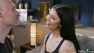 Sexy brunette teen Holly Day wants some fun on her lovers big dick again