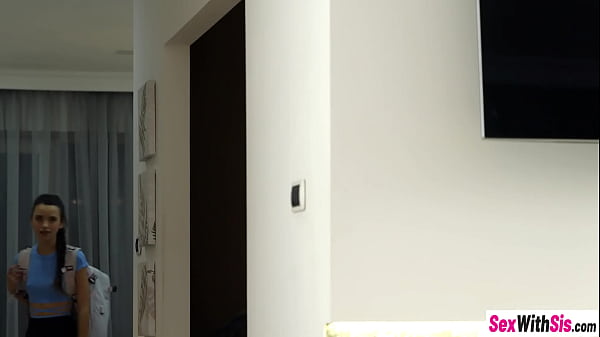 Sleepover and threesome sex with teen Zazie and her petite best friend