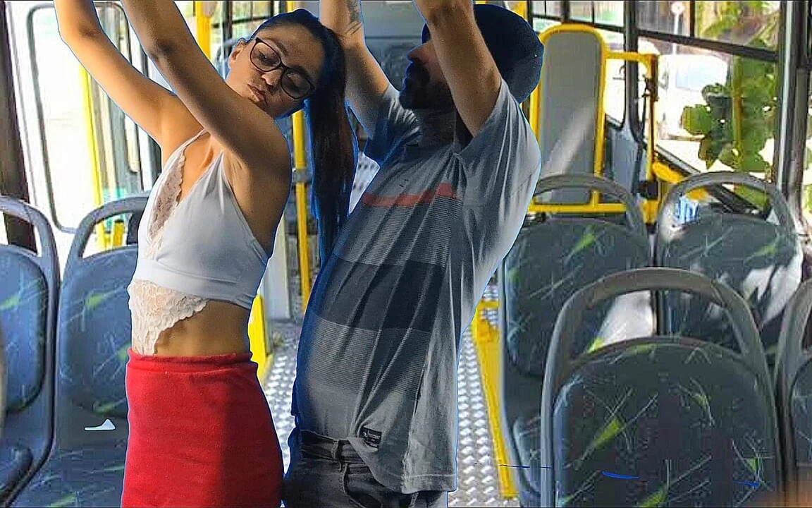 Student Being in the City Bus