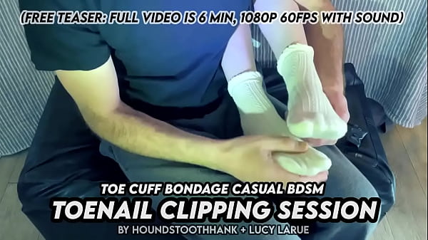 Toe Cuff Bondage Casual BDSM Toenail Clipping Session