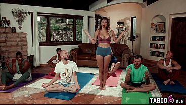 Yoga instructor babe Lilith Grace caught in accidental gangbang