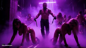 [AI-generated] Private Fetish Slave Rave – Future Rave Domination, Big Tits, Leashed Slaves & Heavy Nipple Clamps – Testosterone & Skin