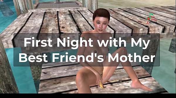 English Audio Sex Story – Animated 3D cartoon porn video of a very cute girl sitting on the beach and maturbating with fingers and banana