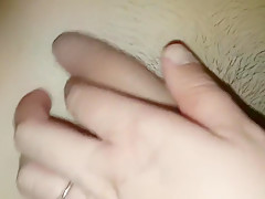 Femdom handjob, ballbusting, testicle biting & sucking, cum on feet
