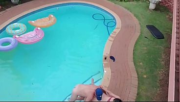 Flying around with my drone and the neighbours had an orgy in the swimming pool