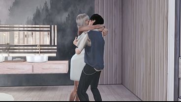 He caught her right after the shower… An adult with a young man