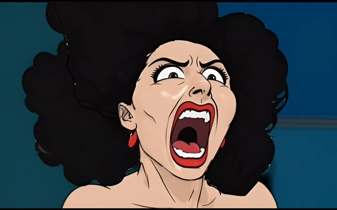 Married Busty Brunette Can’t Resist the Sight of a Big Black Cock. Cartoon