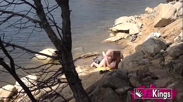 Redhead Jade Nymph, caught fucking by the lake!!