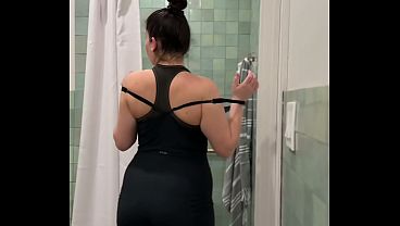 Shower Cam! Squeaky Clean After Hot Yoga with Dani