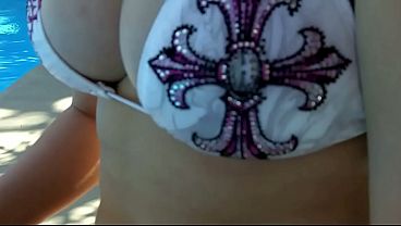 SINDEE SHAY Sexy All Natural Blonde Fucked Poolside by Big Cock and Gets Facial