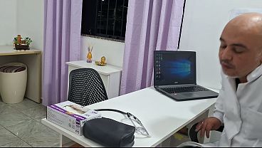 Abdominal medical examination by a general practitioner.