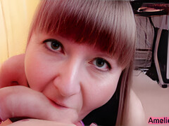 Alex Born And Amelie Dubon In Horny Babe Passionate Blowjob Big Dick And Cum In Mouth Pov