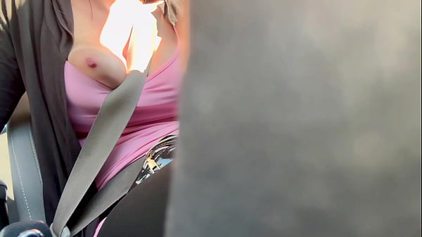 Artemisia Love Car Ride Flashing Big Boobs Italian Horny MILF