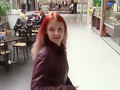 Girl is a slut in a dressing room