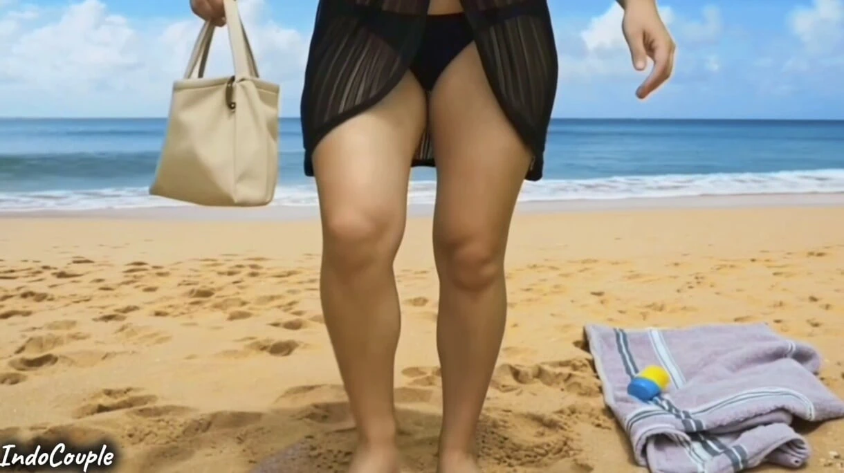 Hijab sex on the beach with a stranger!  pussy creampie inside my tight Pussy