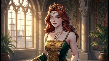 Hot AI princess lets you fuck her in her palace