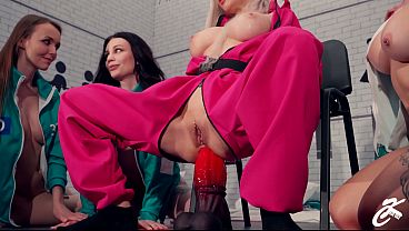 Huge DILDO riding – amazing ANAL experience