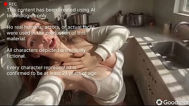 My stepbrother made me film him sucking his cock in the kitchen.[AI Generated]