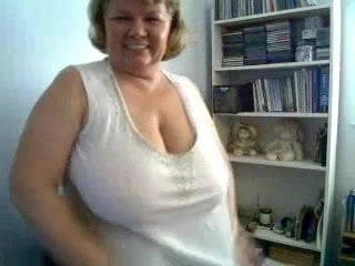 Nancy playing with tits (1)